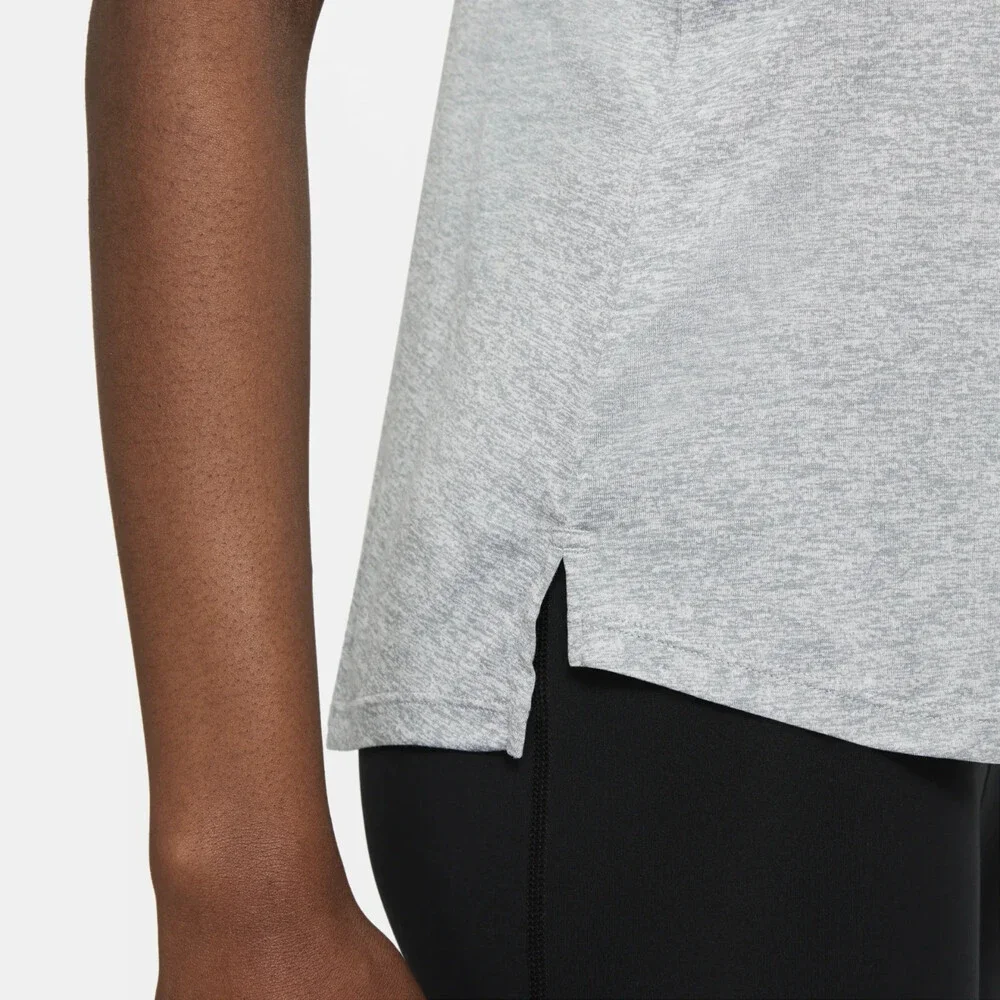 Nike One Elastika Tank Top Women Large Gray Standard Fit Racerback Active DAB299